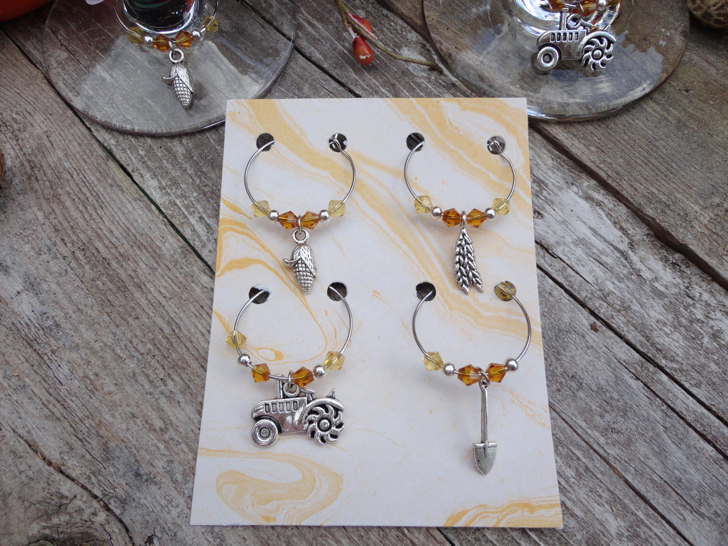 Fall Wine Glass Charms