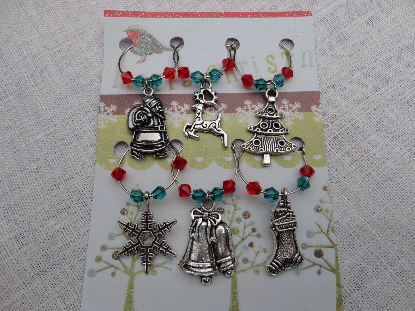 Christmas Wine Glass Charms