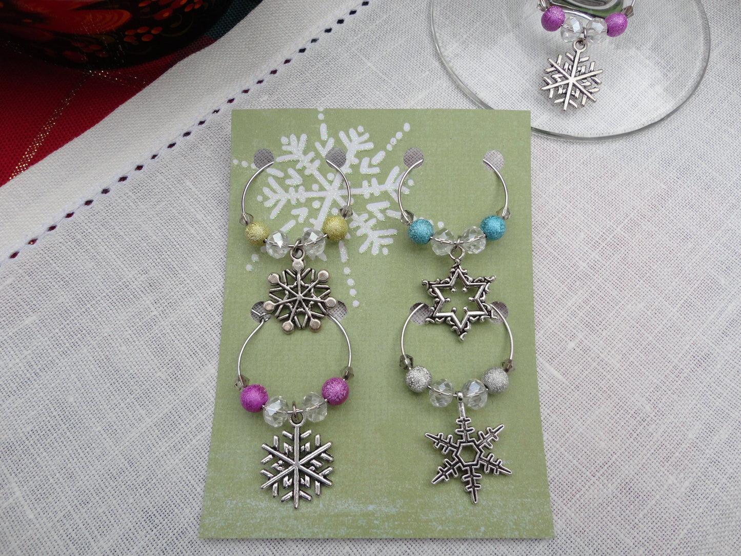 Christmas Wine Glass Charms